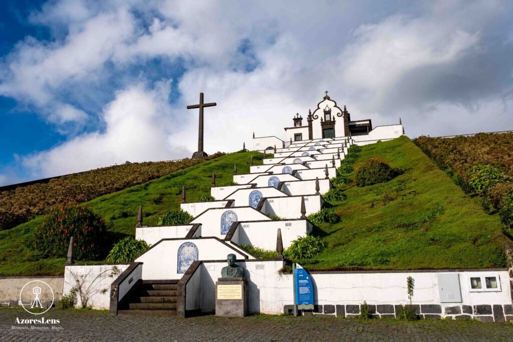 Nossa Senhora da Paz. A picturesque view capturing the monuments of São Miguel Island in the Azores.